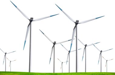 Wind turbines clipart