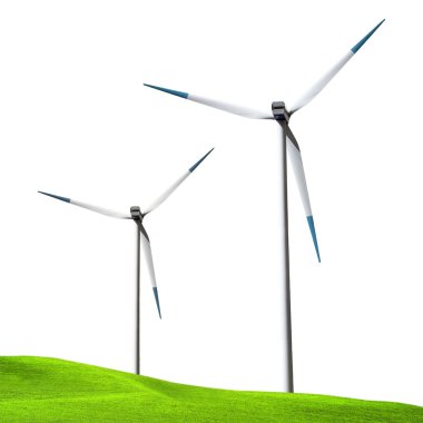 Wind turbines clipart