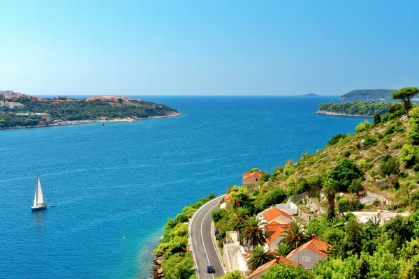 Dubrovnik and Coastline — Stock Photo, Image