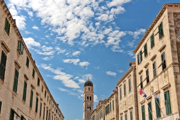 Calle principal. Casco antiguo en Dubrovnik, Croacia —  Fotos de Stock