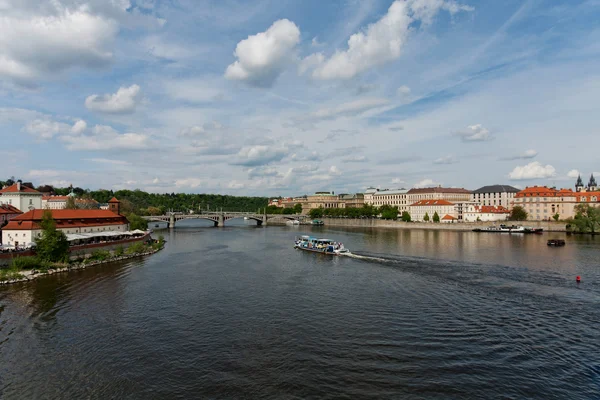 Prague with the river — Stock Photo, Image