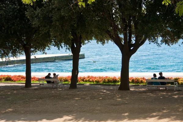 Beco costeiro em Zadar — Fotografia de Stock