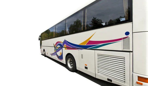 Wycieczka autobusem na białym tle neutralne — Zdjęcie stockowe
