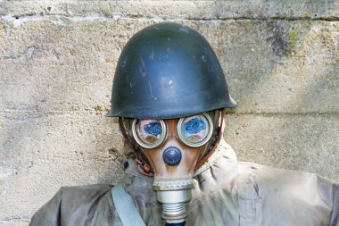 Old chemical protection, world war clipart