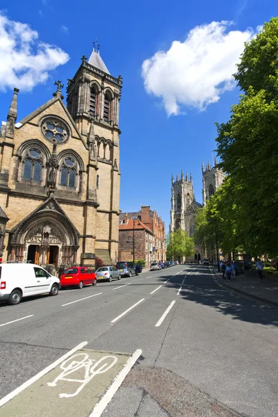 Cidade de York com o Minster em segundo plano — Fotografia de Stock