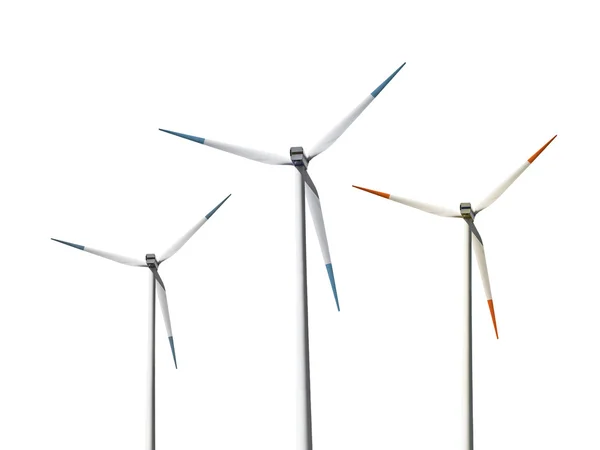Isolerade vindkraftverk — Stockfoto