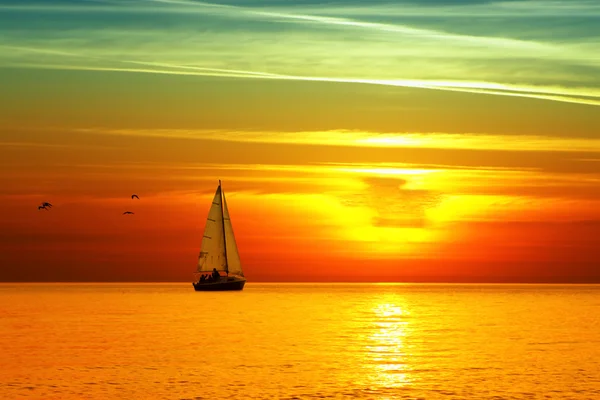Güzel deniz günbatımı — Stok fotoğraf