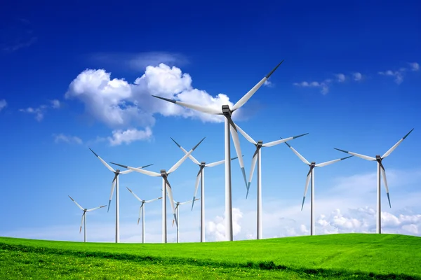 Paisaje turbinas eólicas —  Fotos de Stock