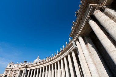 Colonnade of St. Peter's Basilica in Vatican clipart