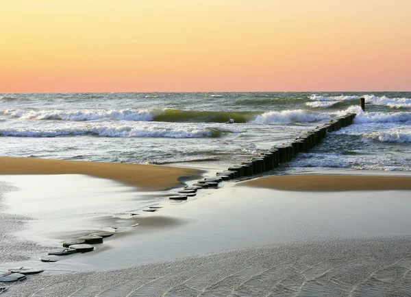 Deniz günbatımı manzara — Stok fotoğraf