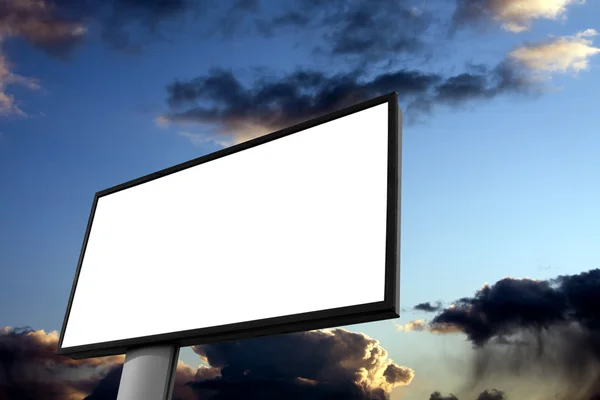 Witte billboard reclame — Stockfoto