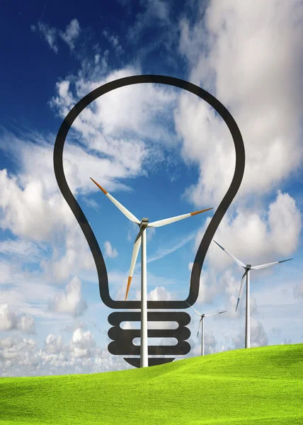 Energia eólica, conceito ecológico — Fotografia de Stock