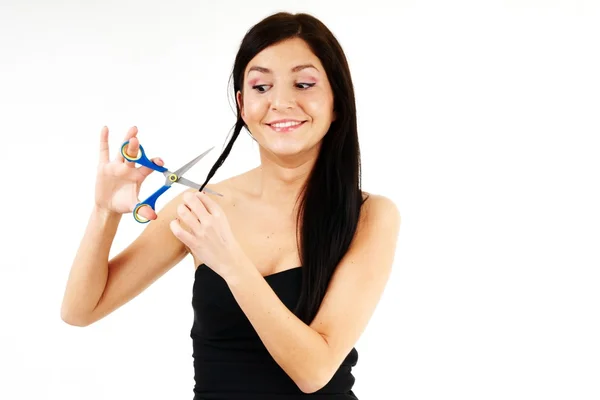 stock image Long hair cut