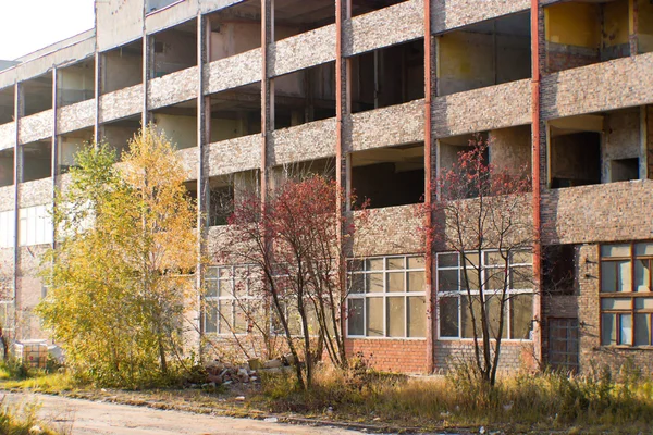 Ruinen Einer Sehr Stark Verschmutzten Industriefabrik Der Ort War Als — Stockfoto