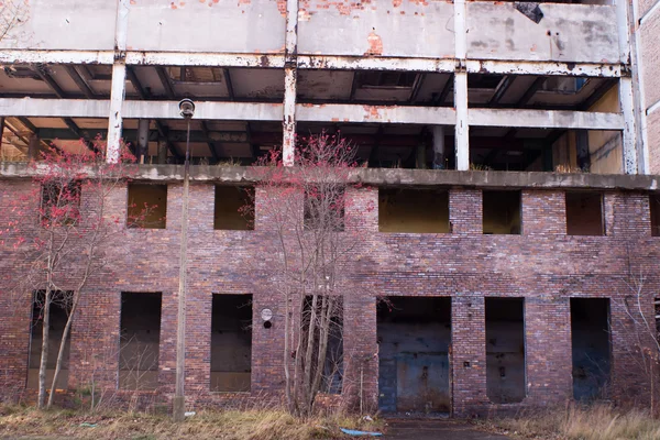 Ruiny Bardzo Mocno Zanieczyszczone Przemysłowych Fabryki Miejsce Był Znany Jako — Zdjęcie stockowe