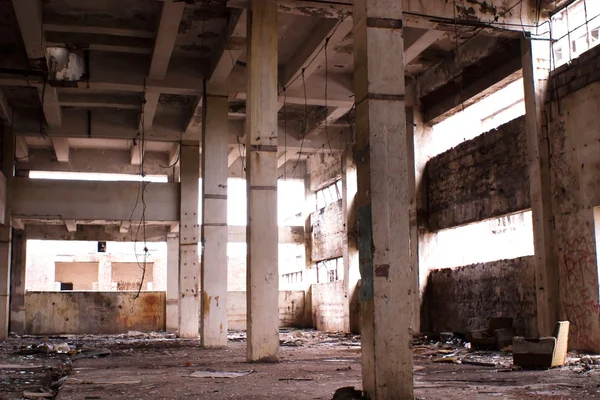 Ruiny Bardzo Mocno Zanieczyszczone Przemysłowych Fabryki Miejsce Był Znany Jako — Zdjęcie stockowe