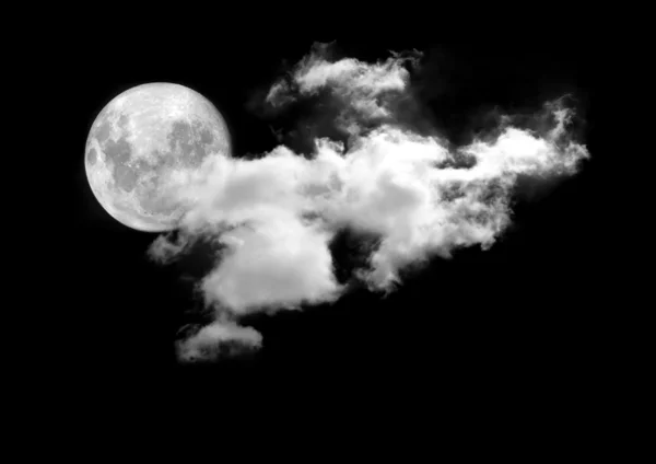 Луна между облаками — стоковое фото