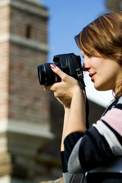 Photographer woman — Stock Photo, Image
