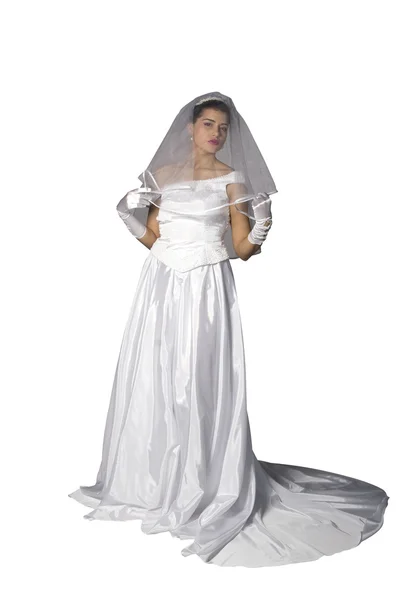 Изолированная невеста — стоковое фото