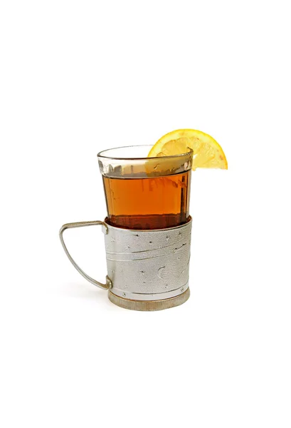 Чайна чашка з лимоном — стокове фото
