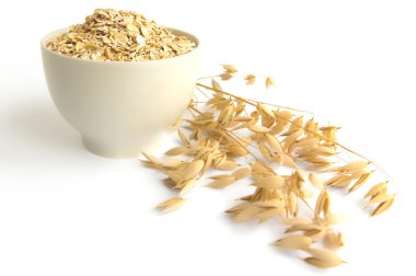 Rolled oats in a teacup clipart