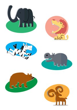 Jungle animals clipart