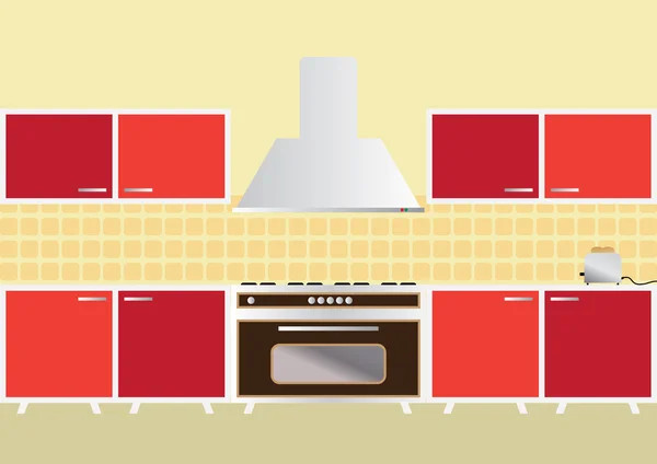 ภายในของห้องครัว — ภาพเวกเตอร์สต็อก