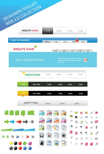 Webdesigners toolkit premium — Vettoriale Stock