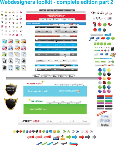 Kit de herramientas de diseñadores web - parte 2 — Archivo Imágenes Vectoriales
