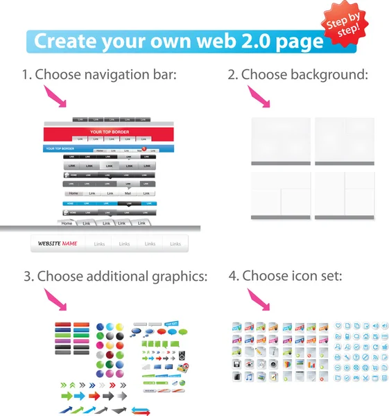 Créez votre propre page Web — Image vectorielle