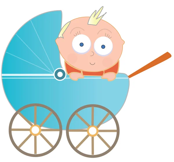 Ребенок в коляске — стоковый вектор