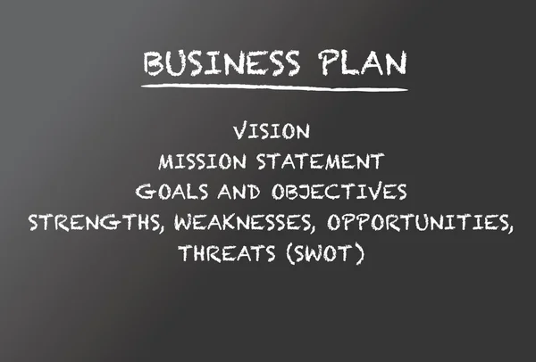Businessplan — Stockvektor