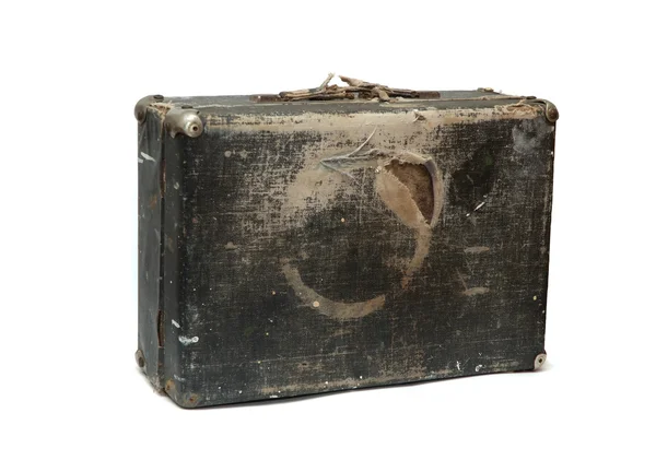 Starý dřevěný cestovní taška — Stock fotografie