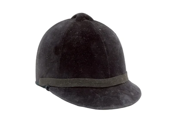 Jockey schwarzer Helm — Stockfoto