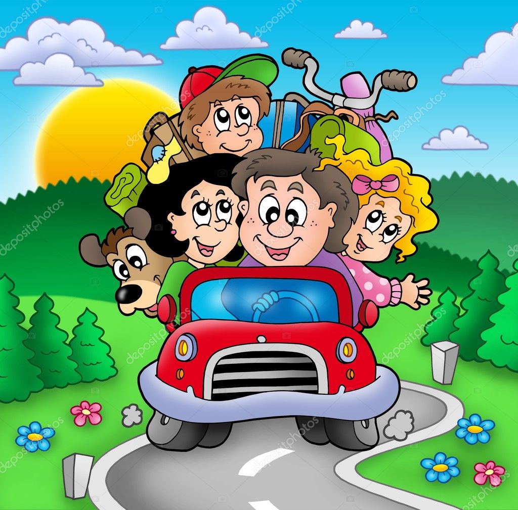 Happy family going on vacation Stock Photo by ©clairev 2768084