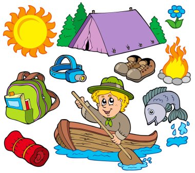 Summer outdoor collection clipart