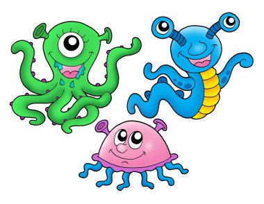 Cute monsters collection clipart