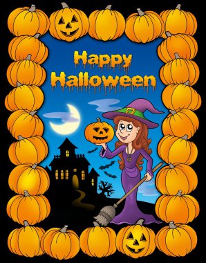 Happy Halloween card clipart