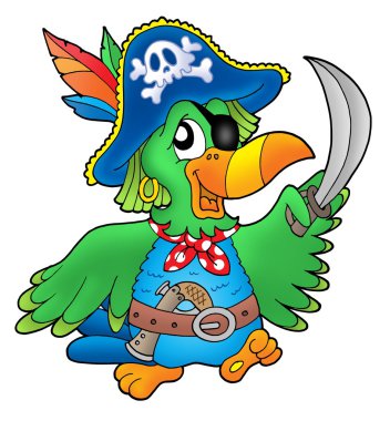 Pirate parrot clipart
