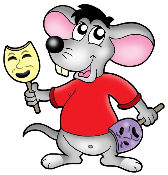 Γελοιογραφία ποντίκι ηθοποιός — Φωτογραφία Αρχείου