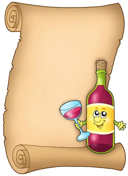 Kreslený víno seznam — Stock fotografie