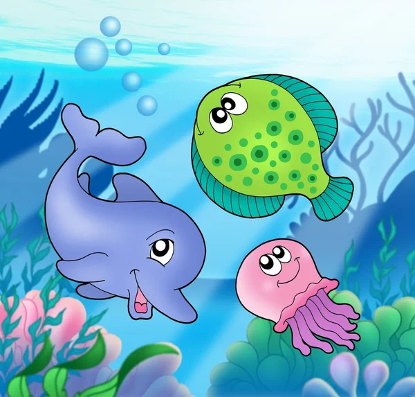 Cute marine animals — Stock Photo, Image
