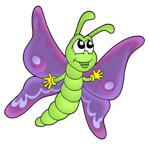 Симпатичная пурпурная бабочка — стоковое фото