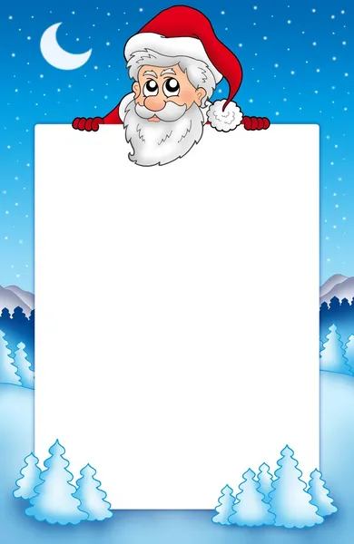 Frame with lurking Santa Claus 1 — Stock Photo, Image
