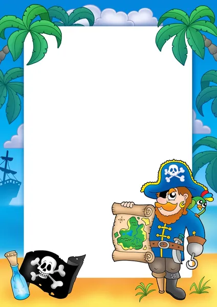 Rám s pirát 2 — Stock fotografie