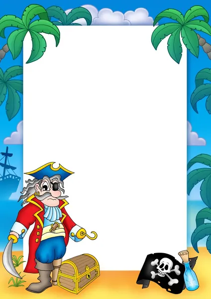 Рамка з піратом 3 — стокове фото