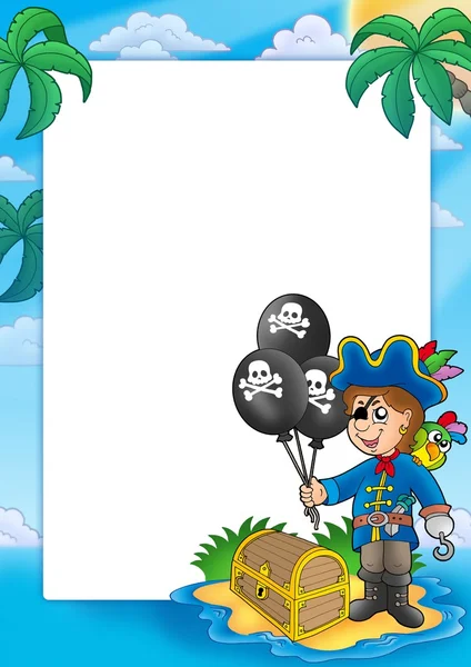 Marco con chico pirata — Foto de Stock