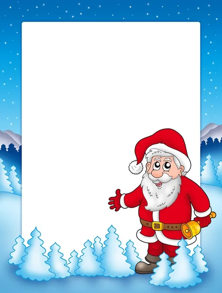 Weihnachtsrahmen mit Weihnachtsmann 3 — Stockfoto
