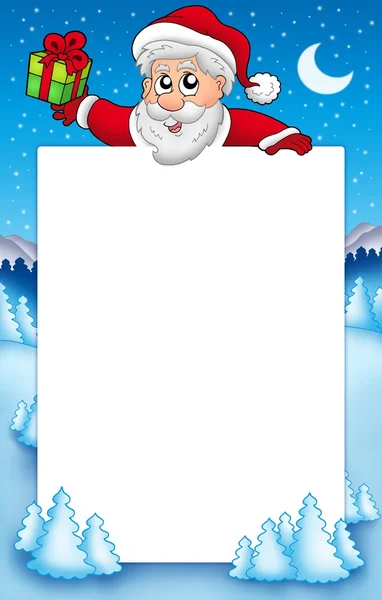 Рождественская рамка с Санта-Клаусом 5 — стоковое фото