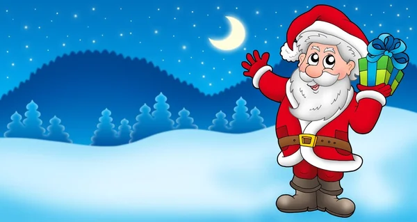 Paisaje con Santa Claus 2 — Foto de Stock